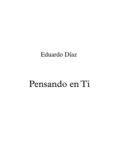 Pensando en Ti (Guitar Duet)