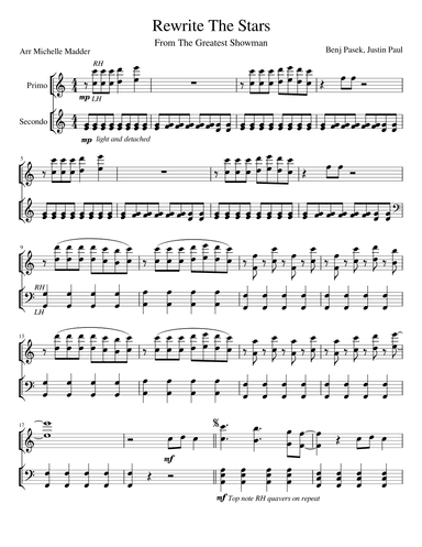 Rewrite The Stars (arr. Michelle Madder)