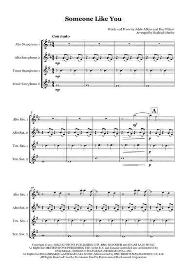 Someone Like You (arr. Kayleigh Huelin)