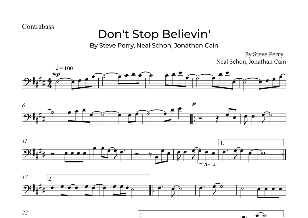 Don't Stop Believin' (arr. Alex Nunes Rodrigues)