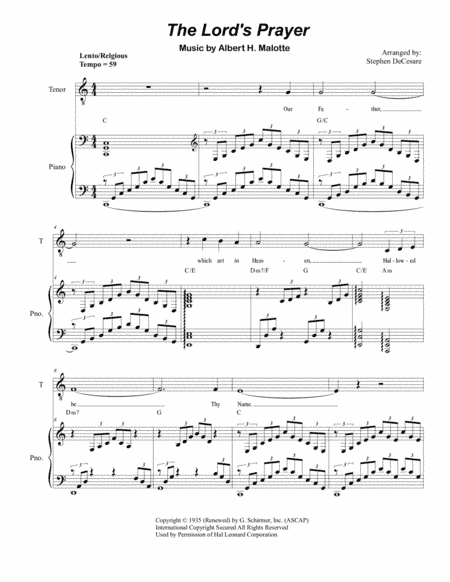 The Lord's Prayer (arr. Stephen DeCesare)
