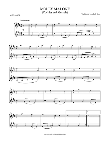 Molly Malone (Cockles and Mussels) (arr. Mark Phillips)