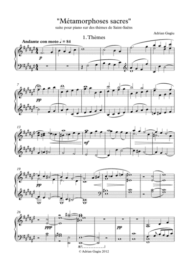 Piano Suite "Sacred Metamorphoses", op. 47