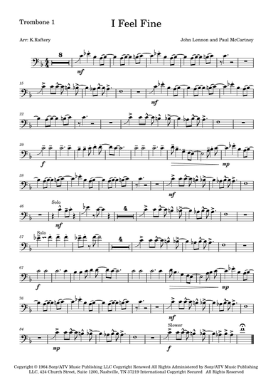 I Feel Fine (arr. Kyle Raftery)