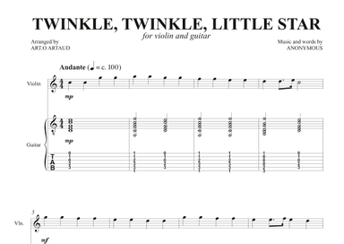 Twinkle Twinkle Little Star (arr. Art.o Artaud)