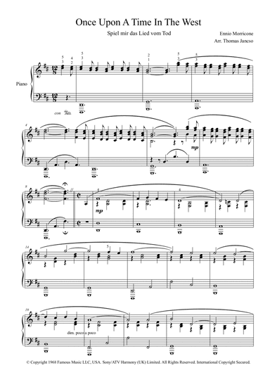 Once Upon A Time In The West (arr. Thomas Jancso)
