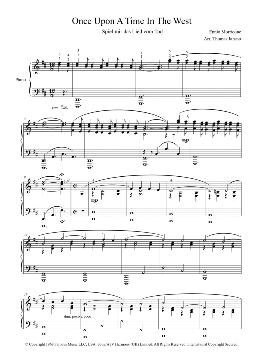 Once Upon A Time In The West (arr. Thomas Jancso)