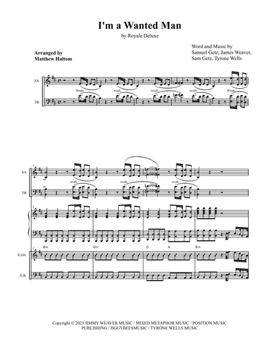 I'm A Wanted Man (arr. Matthew Haltom)