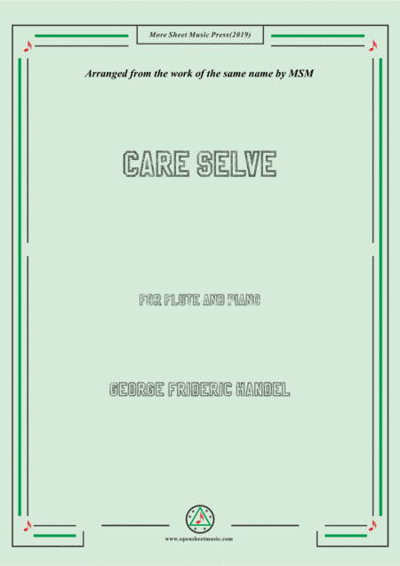 Handel-Care selve,for Flute and Piano (arr. MSM)