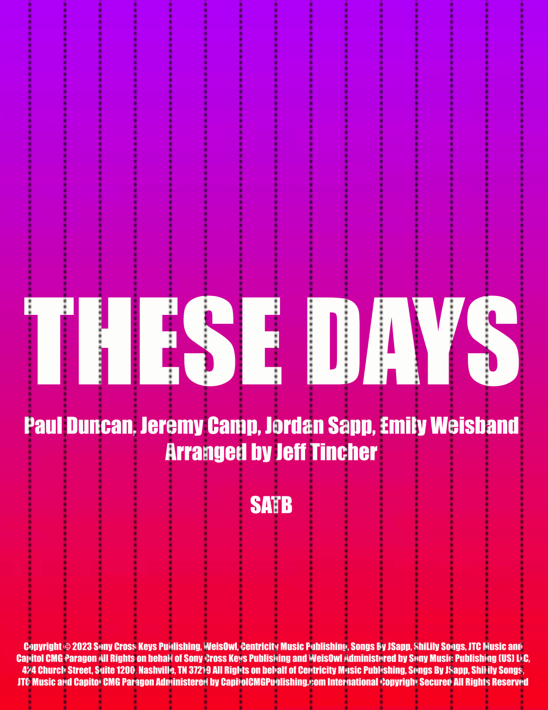These Days (arr. Jeff Tincher)