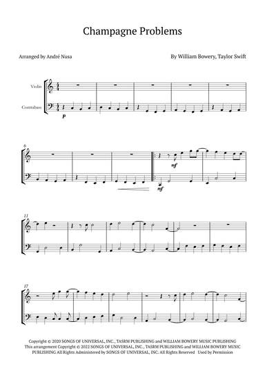 Champagne Problems (arr. André Nusa)