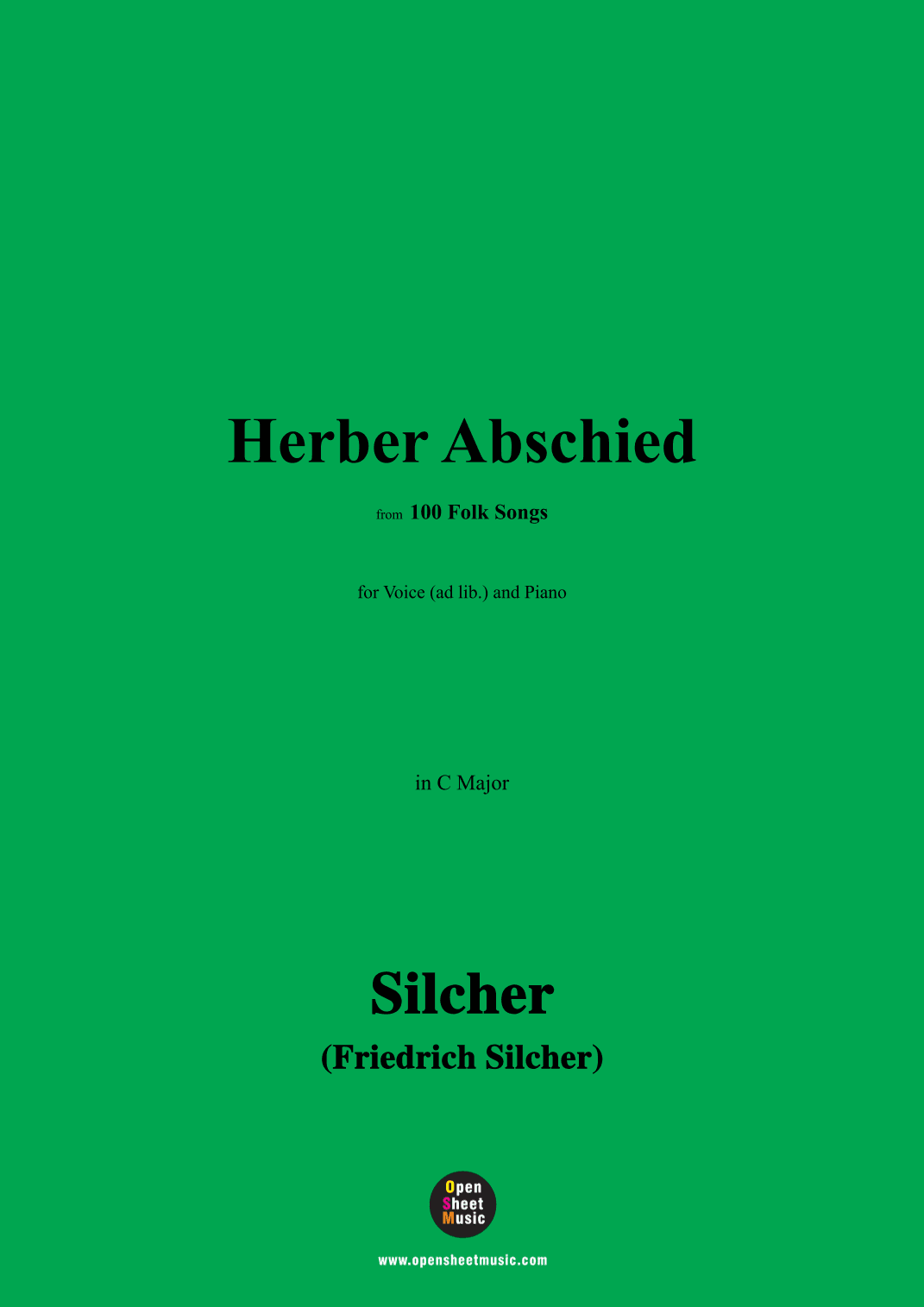 Silcher-Herber Abschied,for Voice(ad lib.) and Piano (arr. OSM Press)