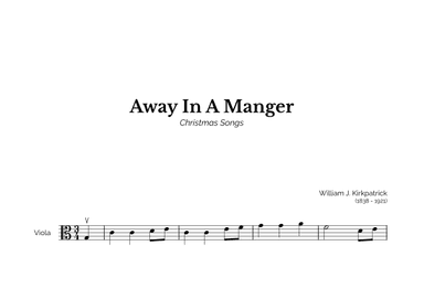 Away In A Manger for Easy Viola Solo (arr. Marcos Soares)