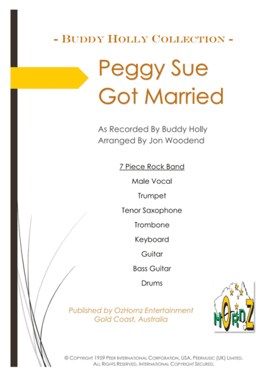 Peggy Sue Got Married (arr. Jon Woodend)
