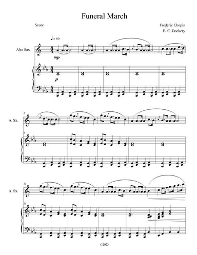 Funeral March (Alto Sax Solo with Piano Accompaniment) (arr. B. C. Dockery)