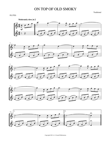 On Top of Old Smoky (arr. Mark Phillips)