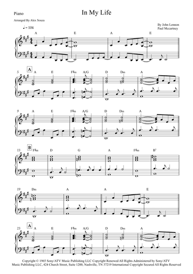 In My Life (arr. Alex Souza)