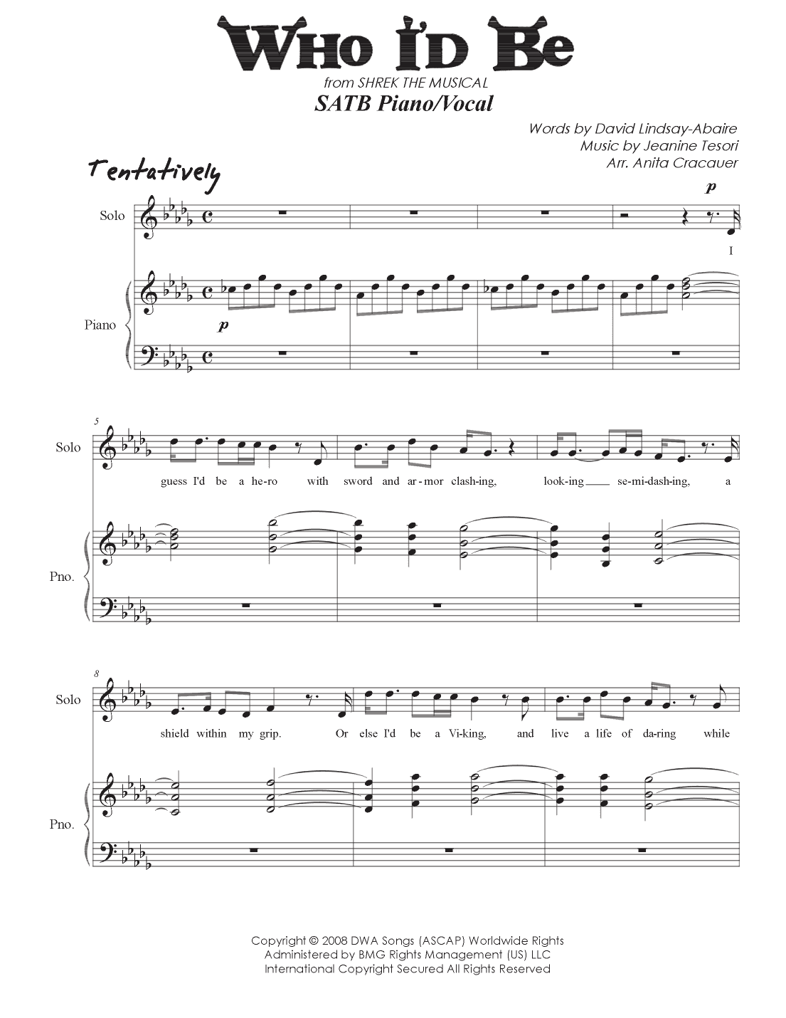 Who I'd Be (arr. Anita Cracauer)