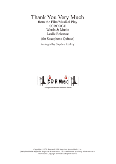 Thank You Very Much (arr. Arranged by Stephen Rockey)