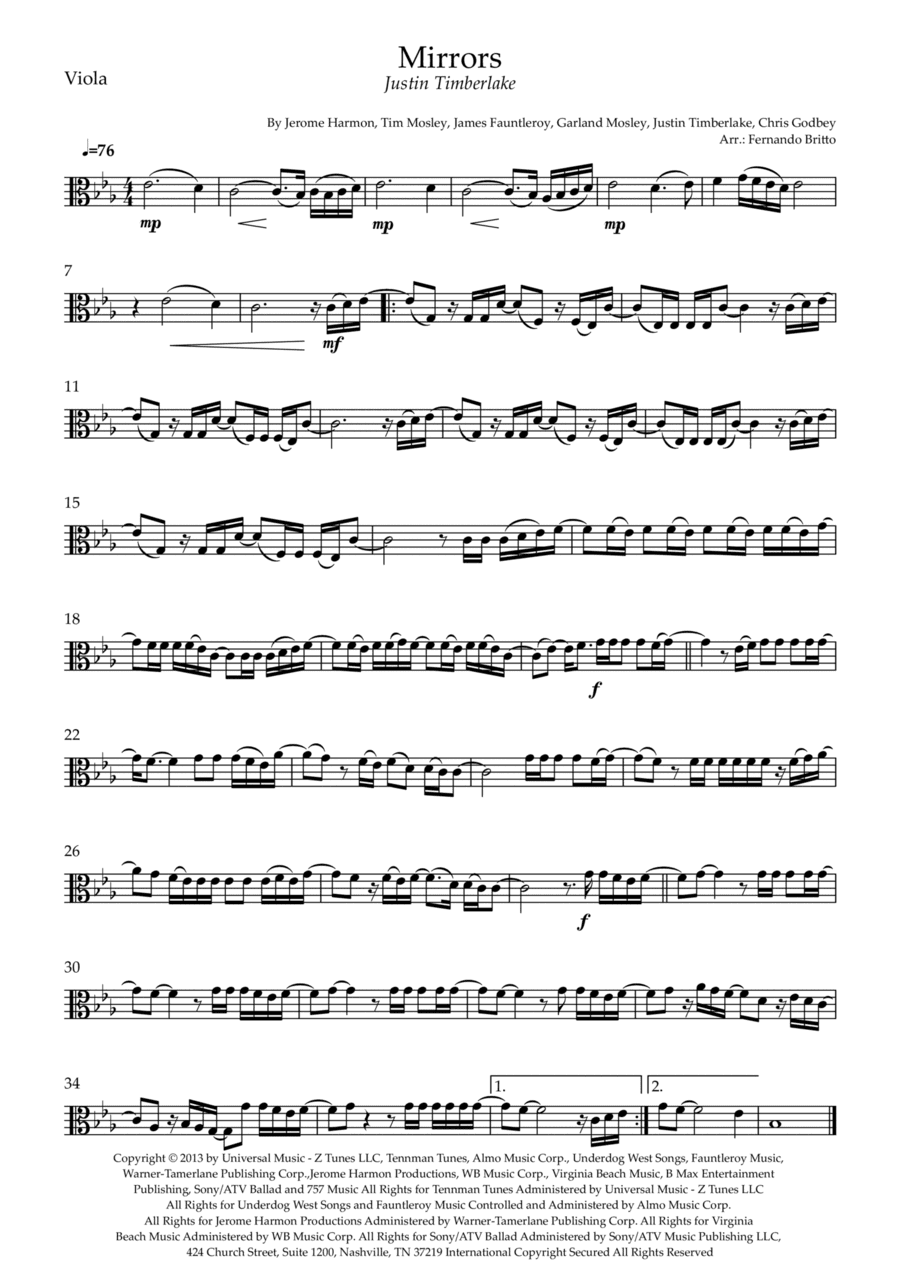 Mirrors (arr. Fernando Britto)