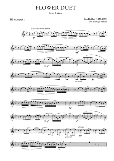 Flower Duet for Brass Quartet (arr. Diego Marani)