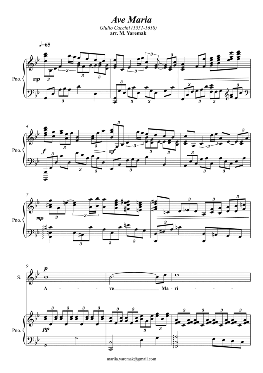 Ave Maria in Rachmaninoff's style (arr. Mariia Yaremak)