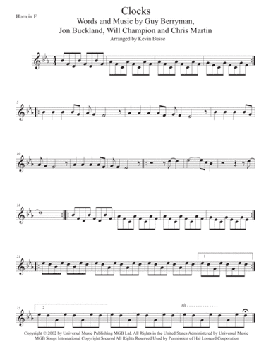 Clocks (arr. Kevin Busse)
