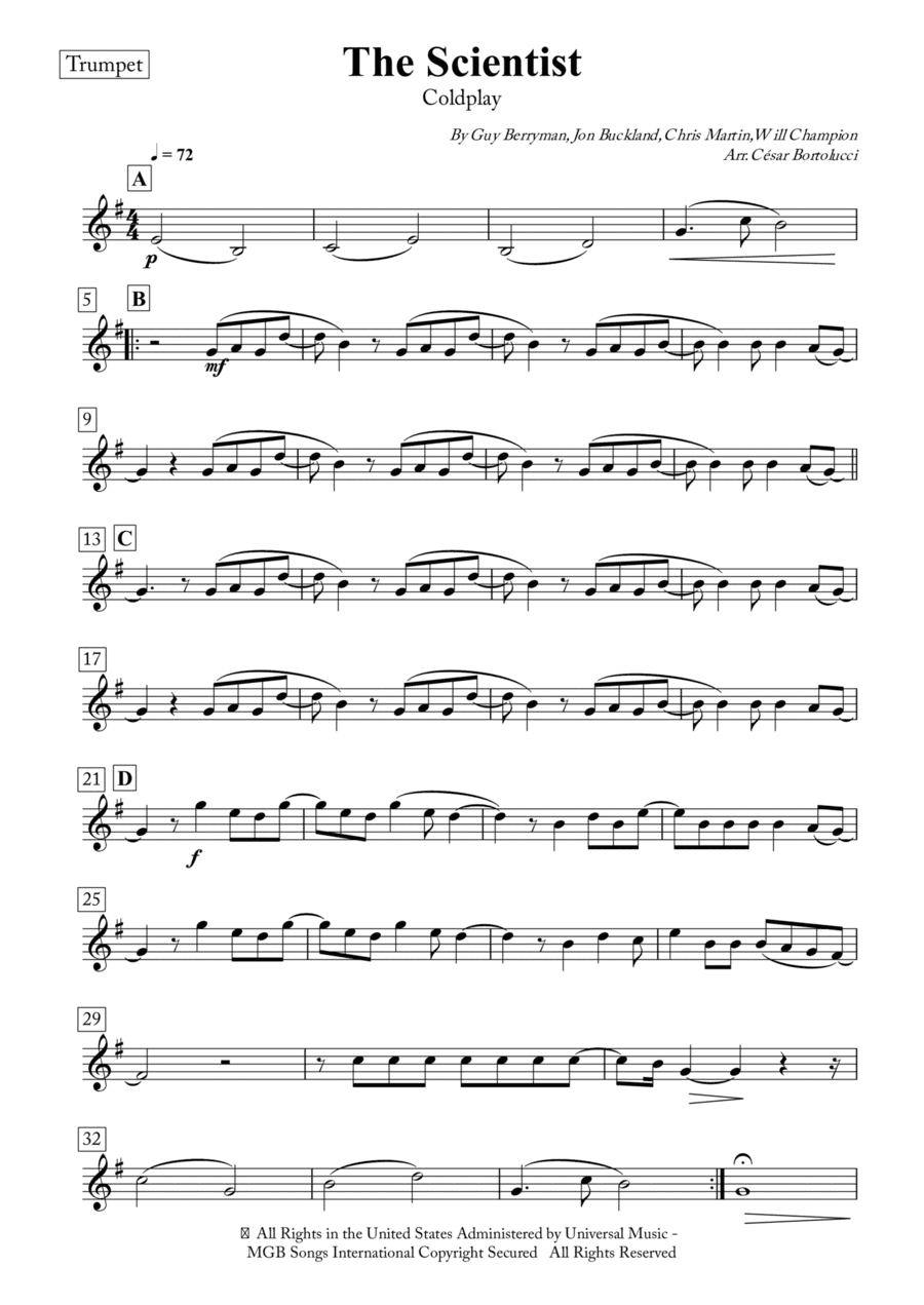 The Scientist (arr. ACT Bortolucci)
