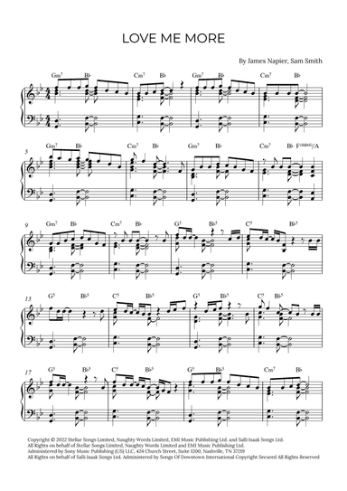 Love Me More (arr. Alex Nunes Rodrigues)