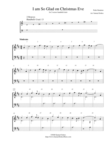 I am So Glad on Christmas Eve (I am So Glad Each Christmas Eve) - for 2-octave handbell choir (arr. Samuel Stokes)