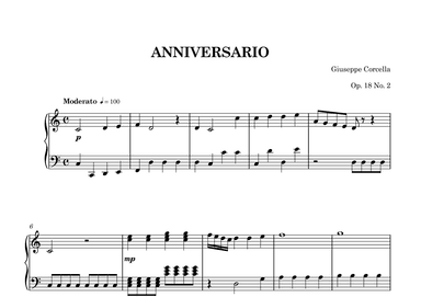 Anniversario, Op. 18 No. 2