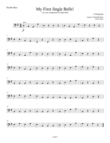 My First Jingle Bells! Easy, open strings and first finger. PARTS ONLY (arr. Laura C. Quijada Ortíz)