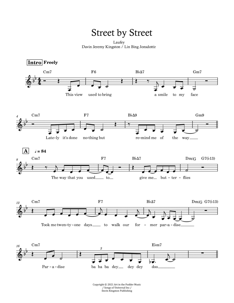 Street By Street (arr. C Lee)