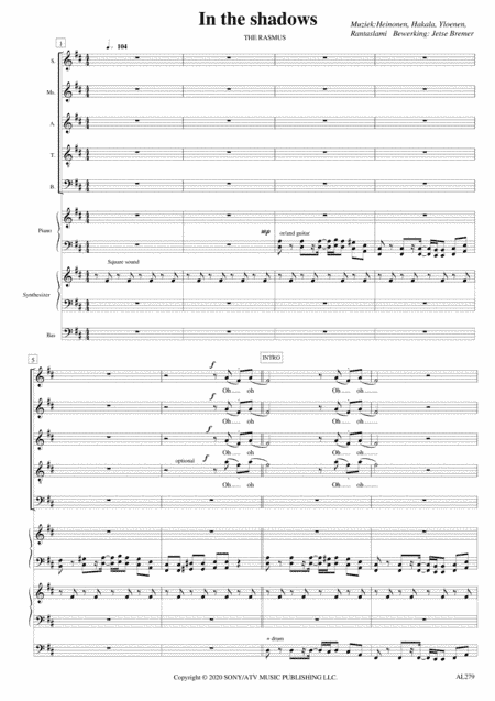 In The Shadows (arr. Jetse Bremer)