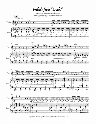 Psycho (prelude) (arr. Lynn Hutchinson)