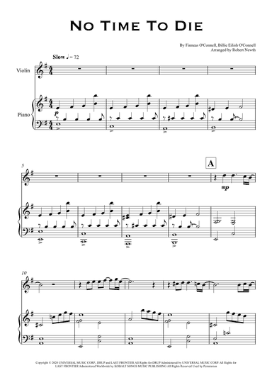 No Time To Die (arr. Robert Newth)