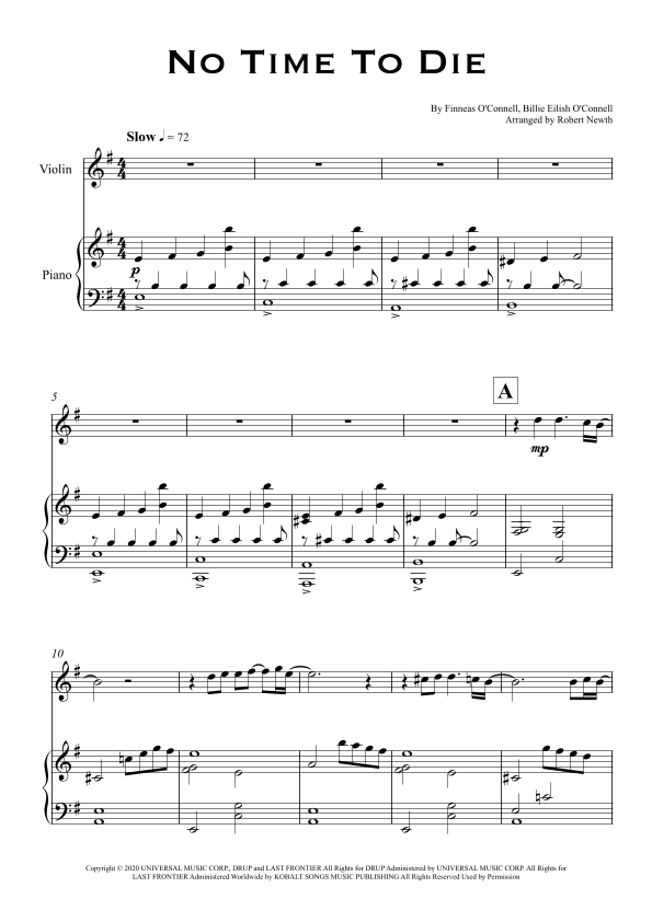 No Time To Die (arr. Robert Newth)