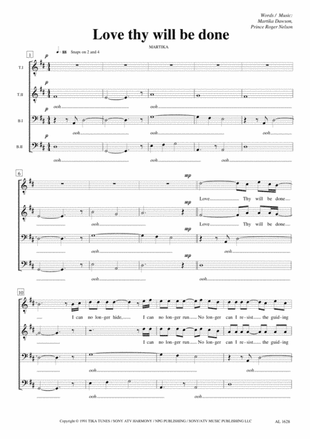 Love Thy Will Be Done (arr. Jetse Bremer)