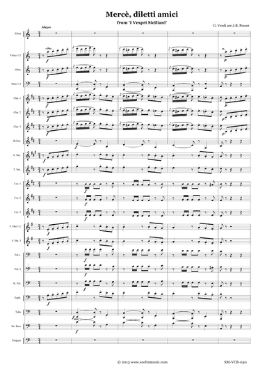 Mercè, diletti amici (I Vespri Siciliani) for soprano and concert band (arr. J. B. Power)