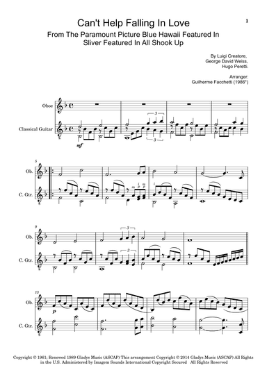 Can't Help Falling In Love (arr. Guilherme Facchetti)