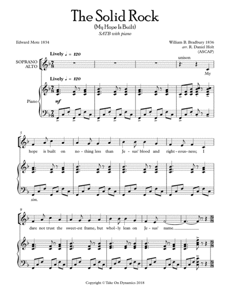 The Solid Rock (arr. R Daniel Holt)