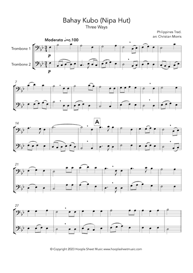 Bahay Kubo (Nipa Hut), Three Ways (arr. Christian Morris)