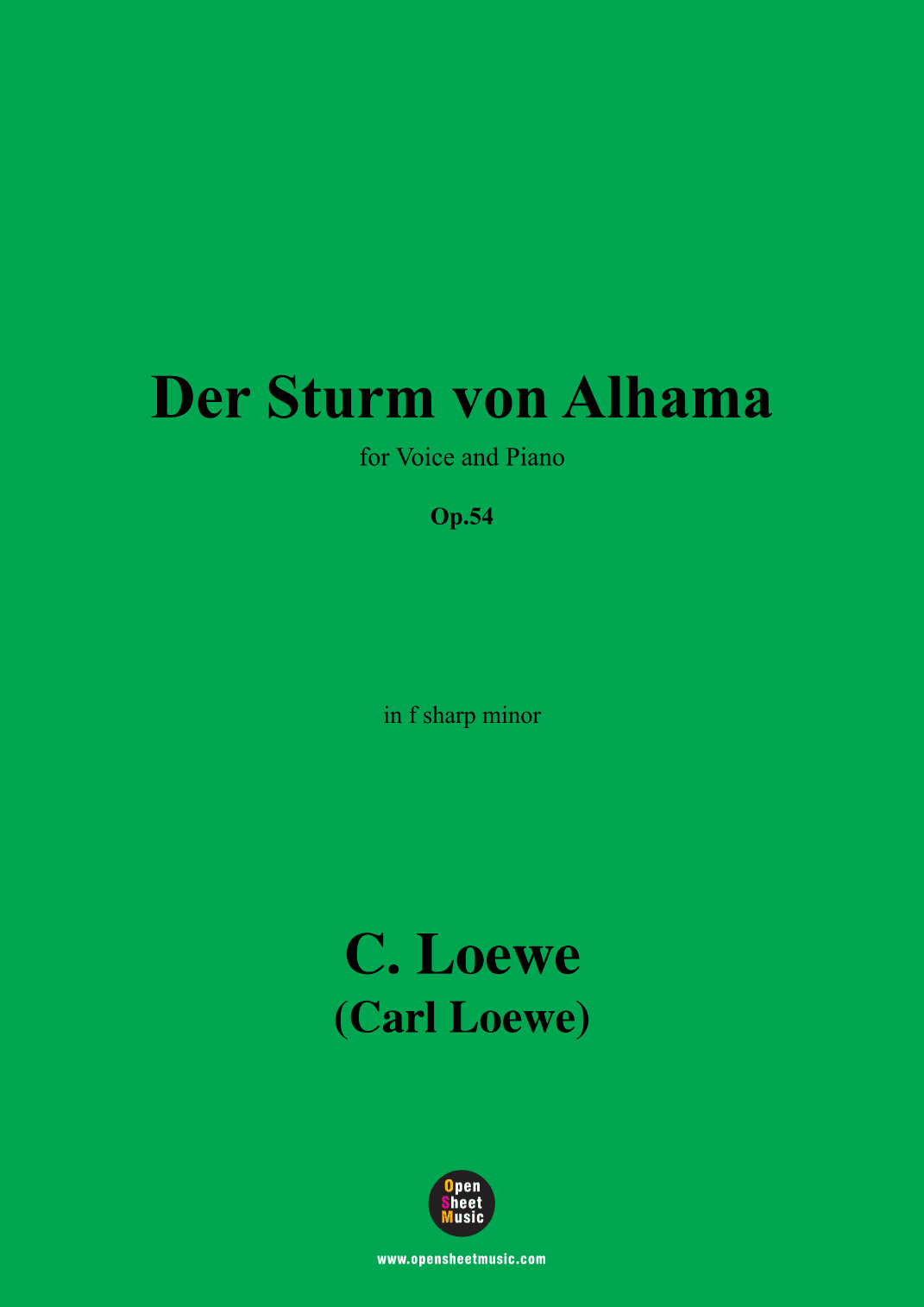 C. Loewe-Der Sturm von Alhama,in f sharp minor,Op.54 (arr. OSM Press)