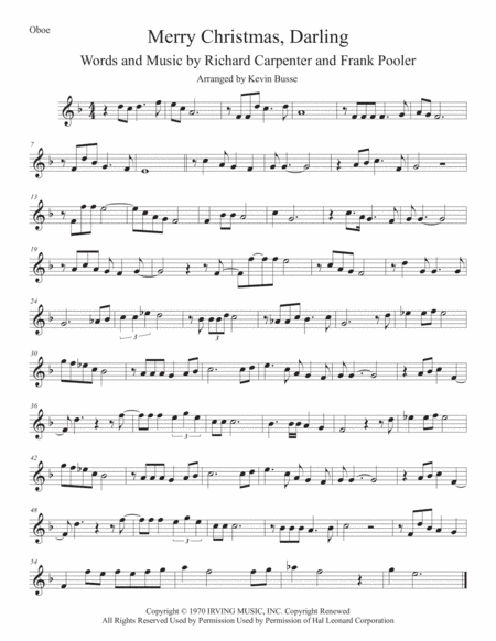 Merry Christmas, Darling (arr. Kevin Busse)
