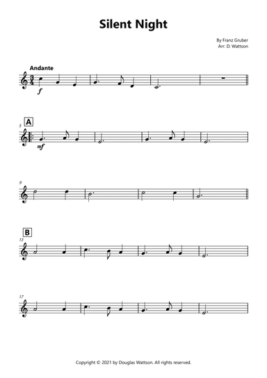 Silent Night (arr. Douglas Wattson)