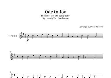 Ode to Joy (arr. Peter Andrew)