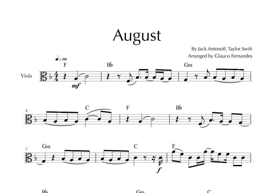 August (arr. Glauco Fernandes)
