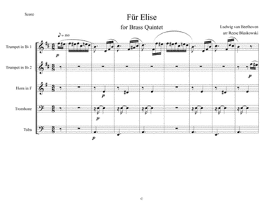 Für Elise - Brass Quintet (arr. Reese Blaskowski)
