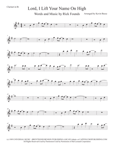Lord, I Lift Your Name On High (arr. Kevin Busse)