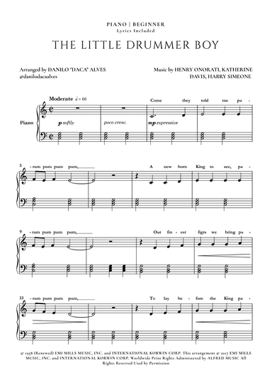 The Little Drummer Boy (arr. Danilo "Daca" Alves)